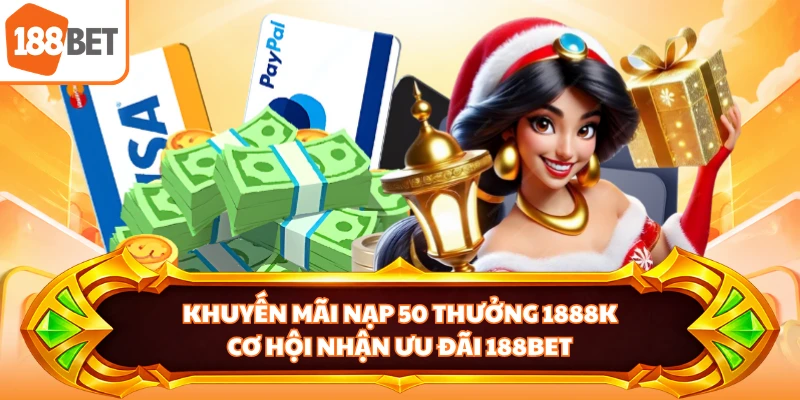 Khuyến Mãi Nạp 50 Thưởng 1888k – Cơ Hội Nhận Ưu Đãi 188BET